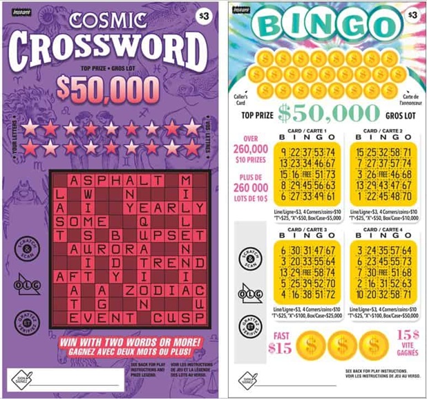 Bingo and Crossword Scratchies
