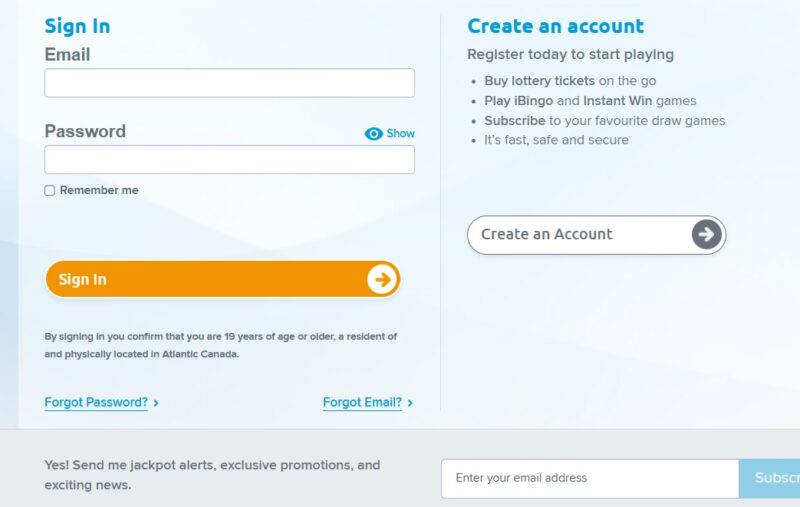 Create your account to play iBingo