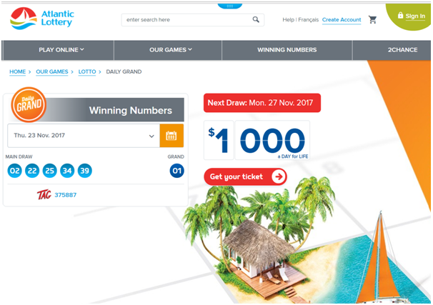 Daily Grand Lottery - How to play online