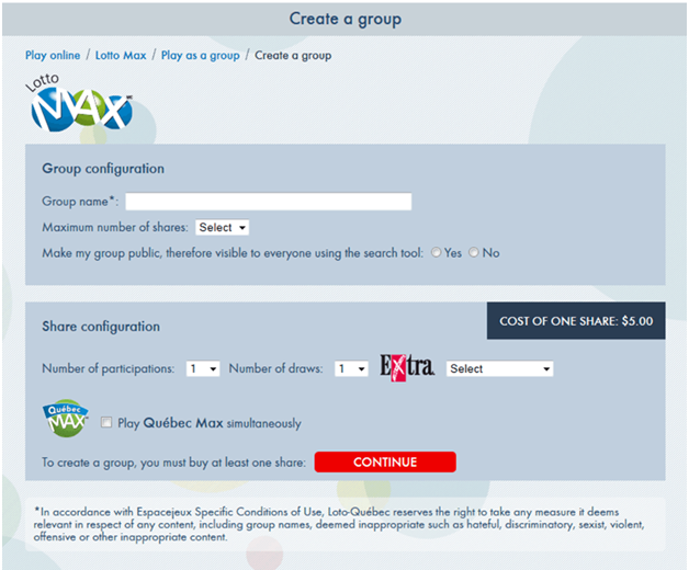 How to play Canadian lotteries as a group?