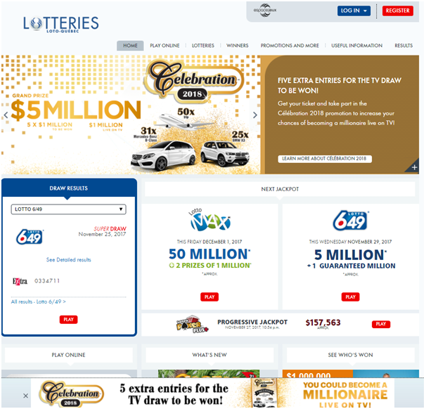 Lotto Quebec- Lotteries to play online