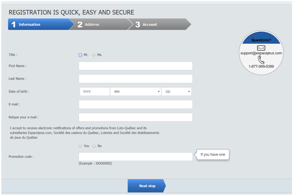 Loto Quebec- Register online to play