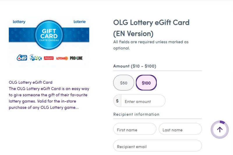 OLG Gift Card Purchase