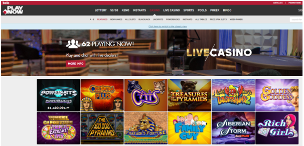 Play Now Casino games