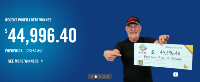 Poker lotto winner