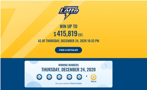 play and win Lightning Lotto Jackpot